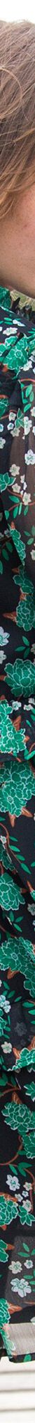 Robe volantée imprimée (noir / vert) Robe volantée imprimée (noir / vert)
